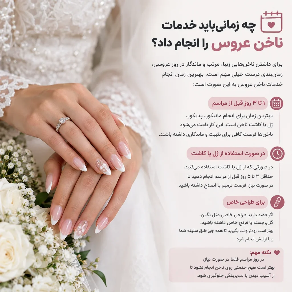 چه زمانی باید خدمات ناخن عروس را انجام داد؟