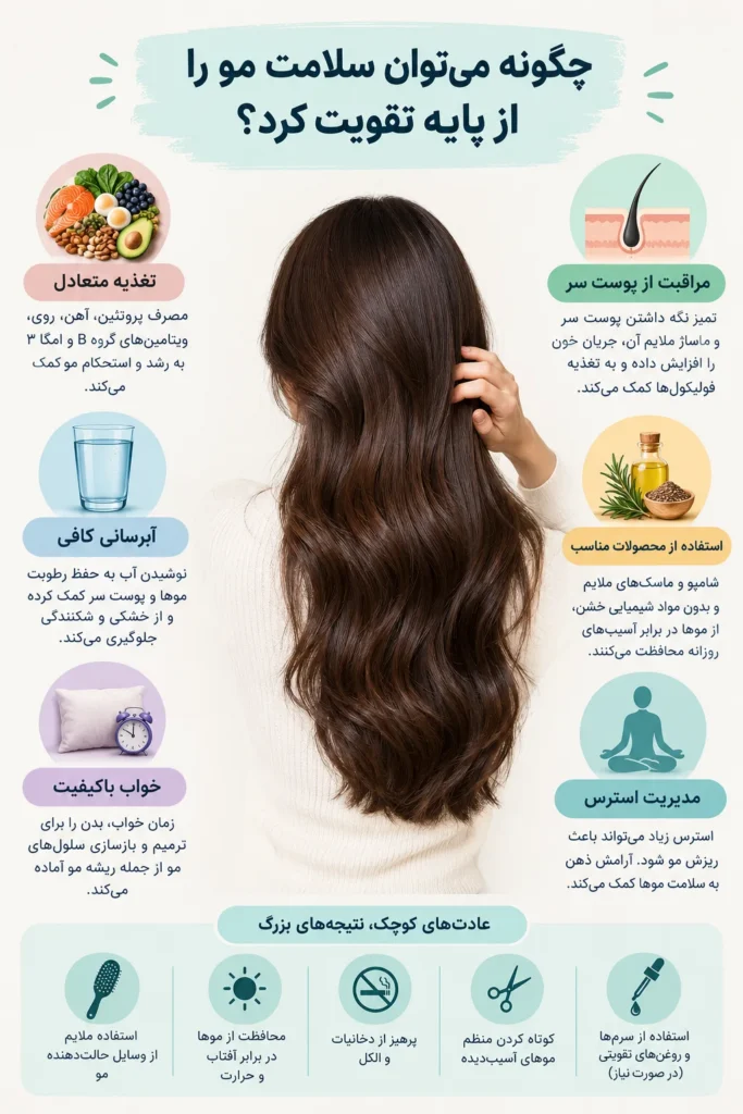 چگونه میتوان سلامت مو را از پایه تقویت کرد؟