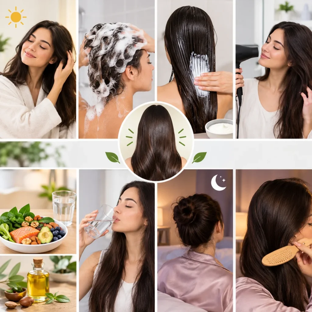 How can you create a simple daily hair-care routine?