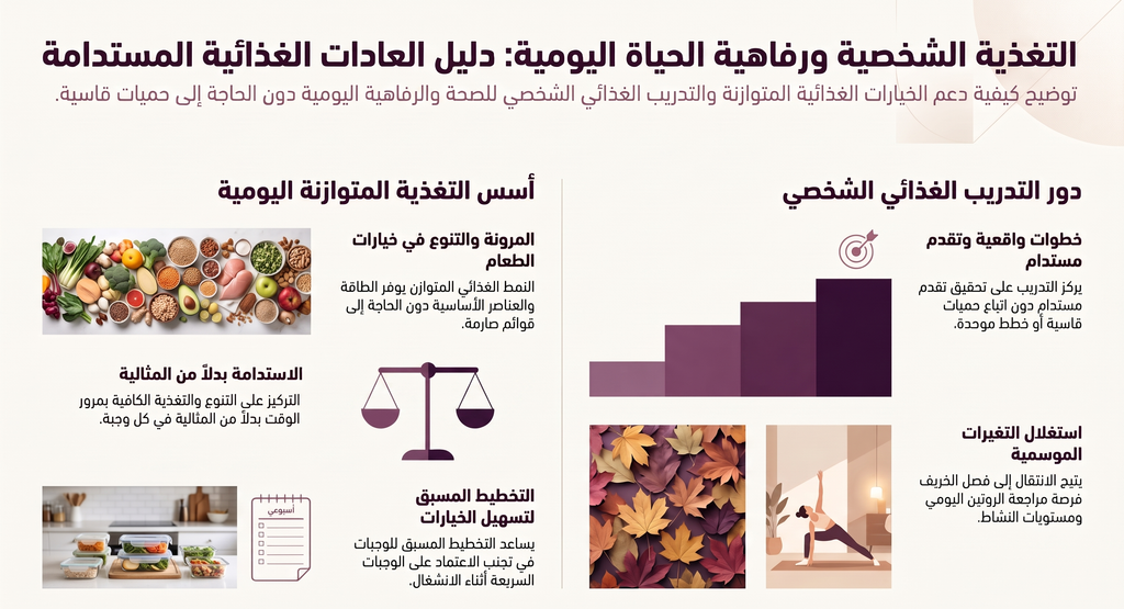 العافية في الخريف: عادات مستدامة وتقدم شخصي