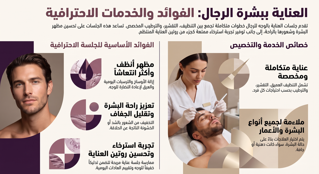 خدمات تنظيف بشرة للرجال: الفوائد الأساسية والرعاية