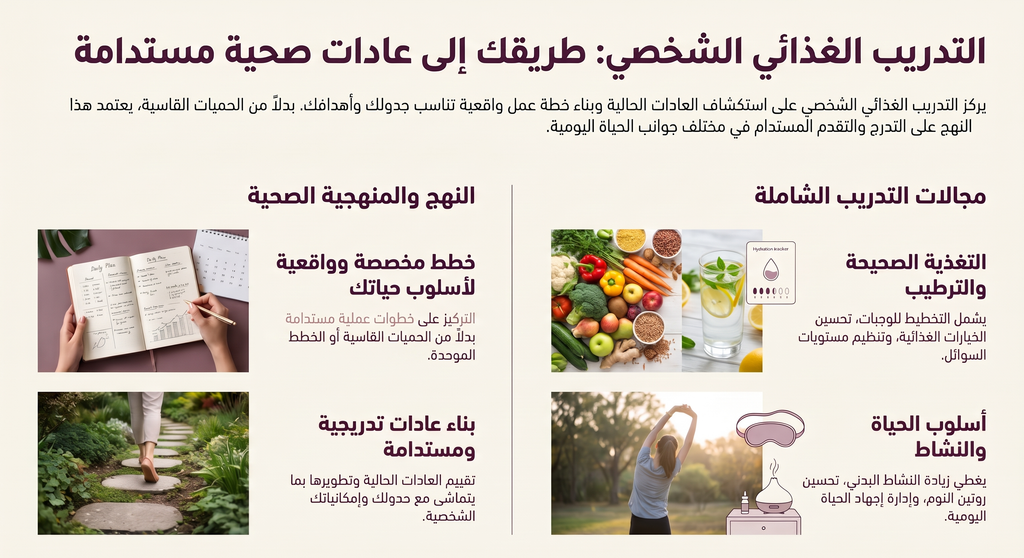 التدريب على التغذية ونمط الحياة: بناء عادات مستدامة