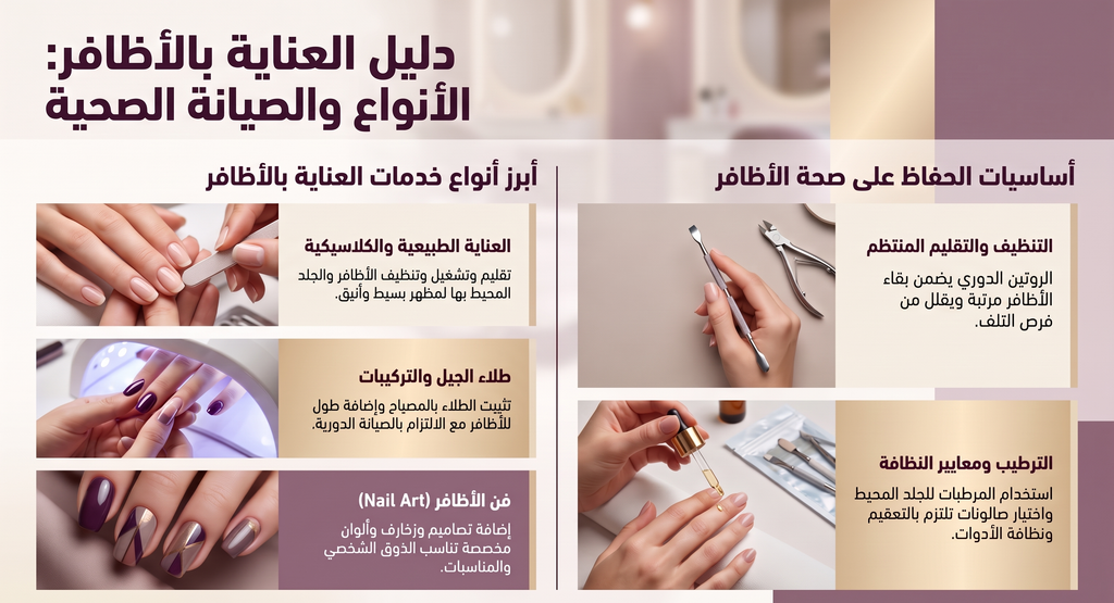 دليل العناية الأساسية بالأظافر: الرعاية وخدمات الصالون