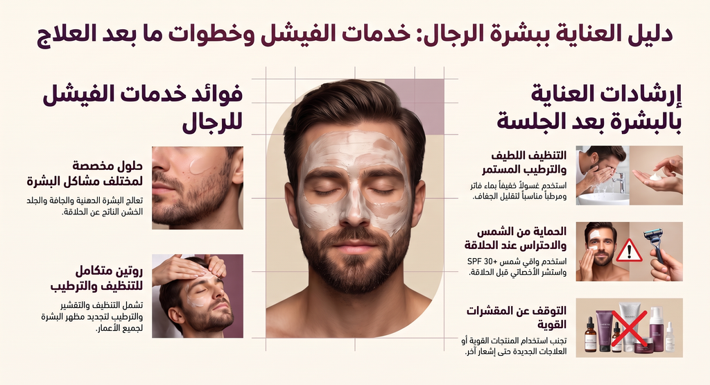 العناية الأساسية بالبشرة بعد جلسة الوجه والصيانة اليومية