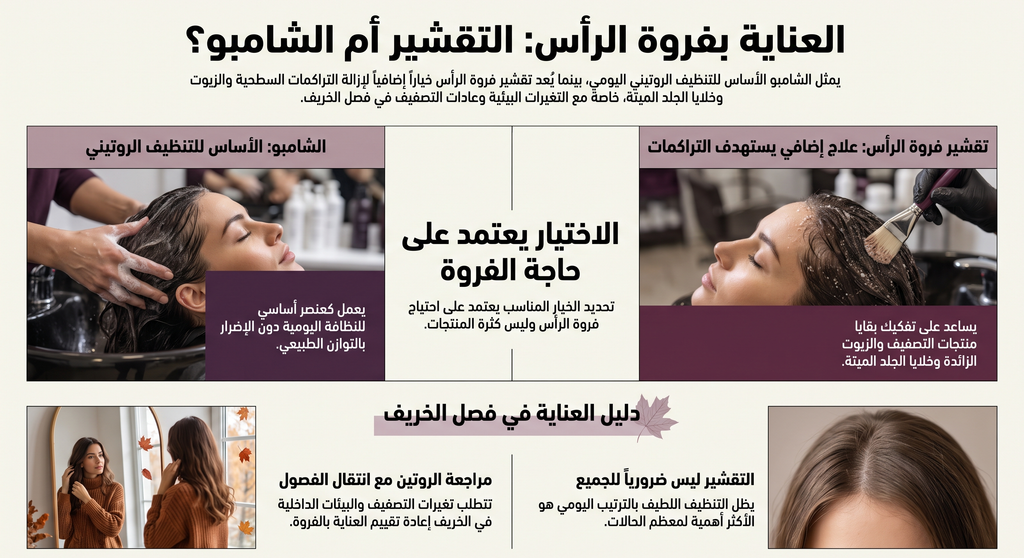 أساسيات العناية بالفروة: الشامبو مقابل التقشير