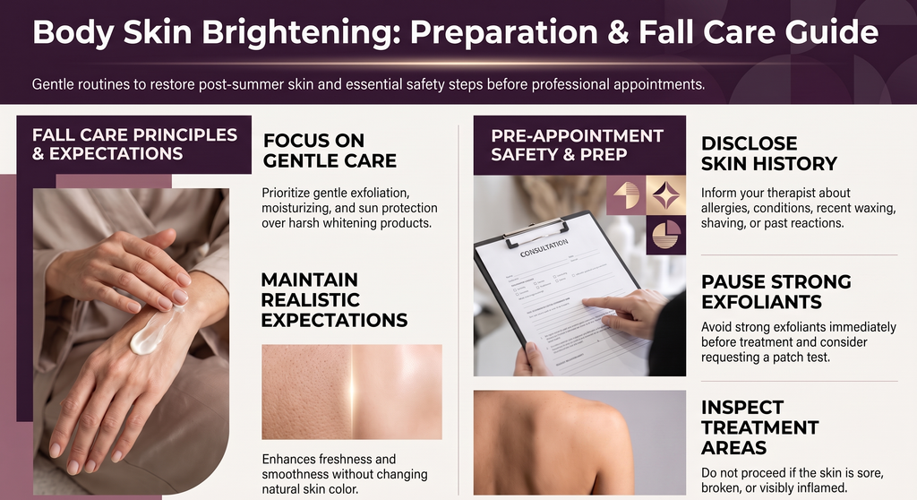 body skin brightening: preparation and fall care guide