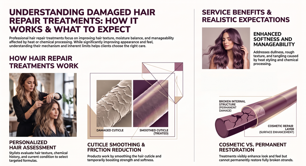 understanding damaged hair repair treatments: how it works and what to expect